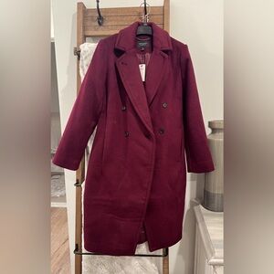 Banana republic XS Burgundy coat brand new with tags